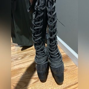 Southern Fried Chic tall glitter boots